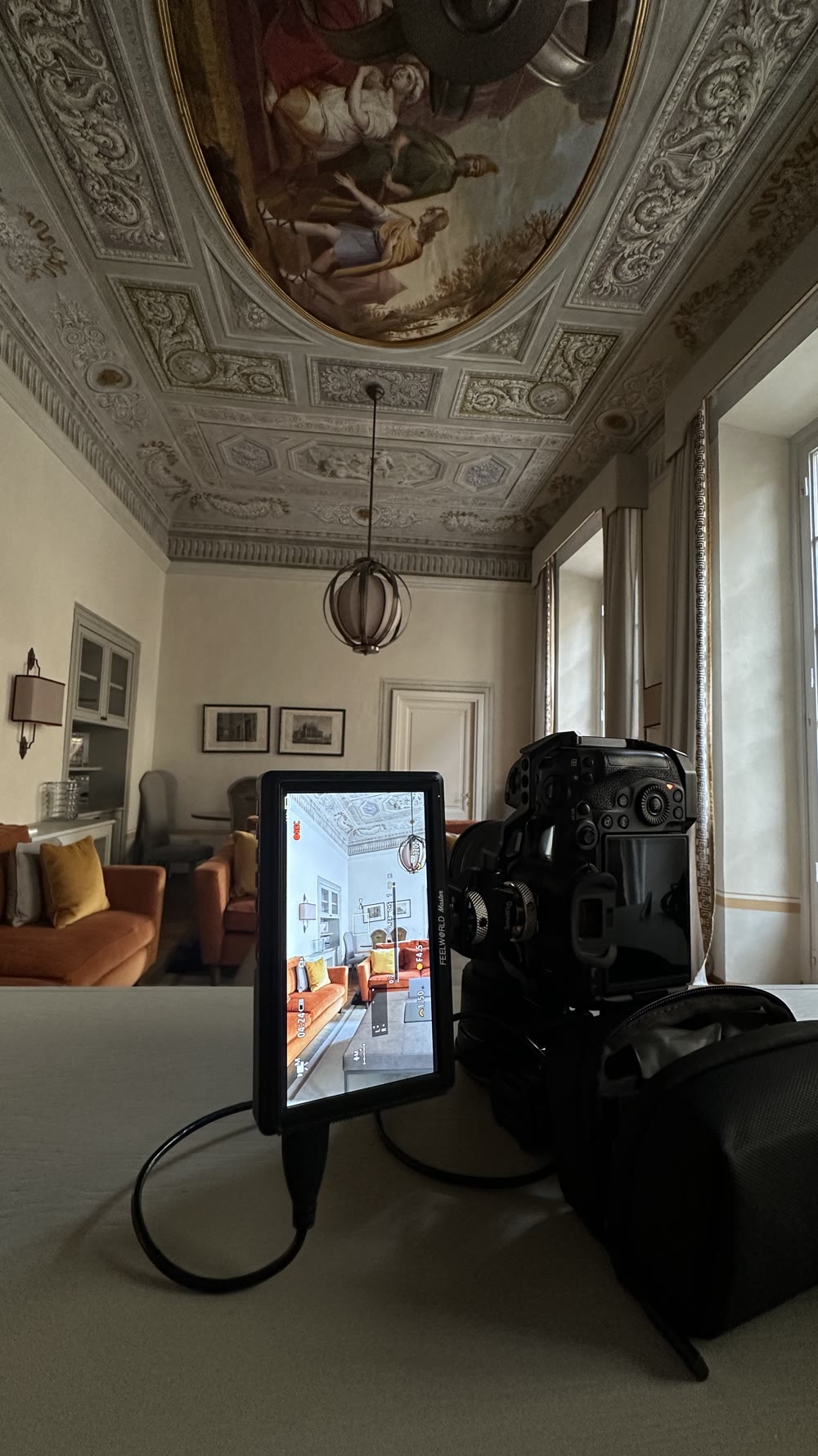 Grabando un interior